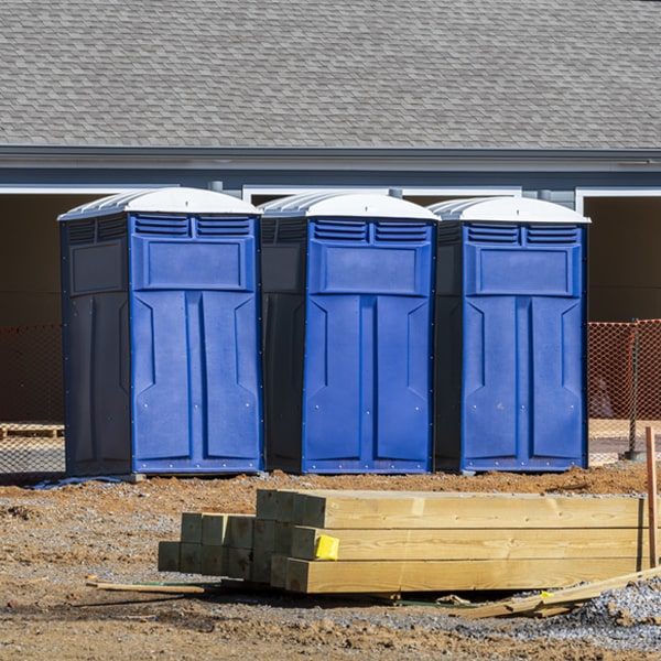 how often are the portable toilets cleaned and serviced during a rental period in Harbine